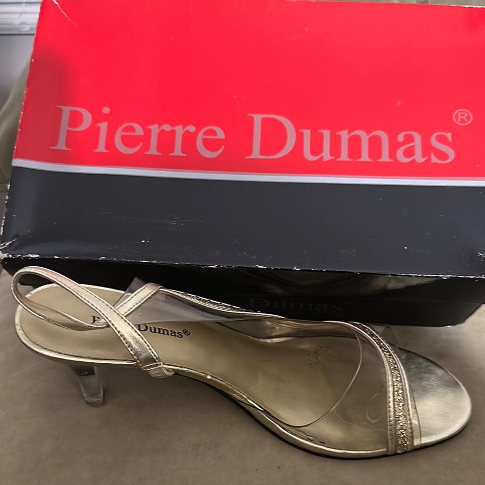 Pierre Dumas Gold Heels Elegant Design